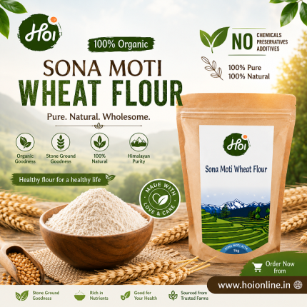 Sona Moti Organic Wheat Flour - Organic Wheat Aata