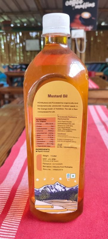 organic yellow mustard oil